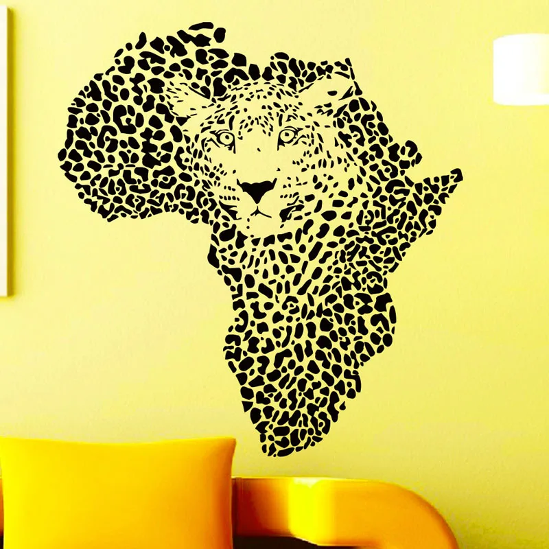 New Arrival Leopards Head Wall Stickers African Map Home Decor Wall Art Murals Wall Decals Living Room Bedroom Decoration
New Arrival Leopards Head Wall Stickers African Map Home Decor Wall Art Murals Wall Decals Living Room Bedroom Decoration