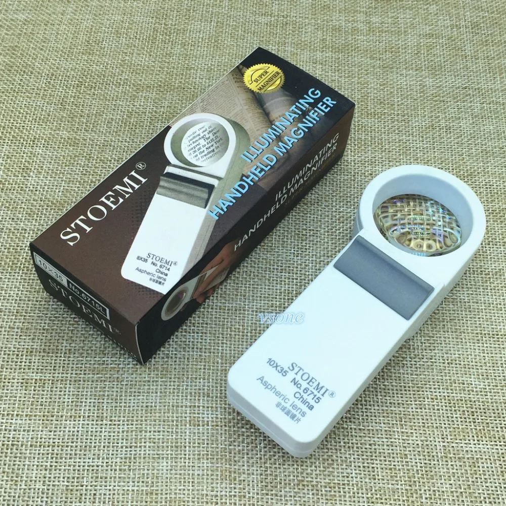 35mm lens Illuminated Portable Reading Magnifier Magnifying Glass10X Identification Of the Magnifier 6715
35mm lens Illuminated Portable Reading Magnifier Magnifying Glass10X Identification Of the Magnifier 6715