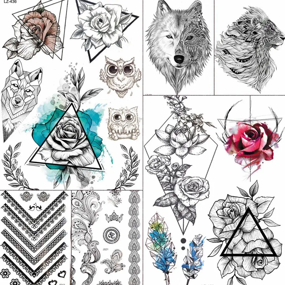 YURAN Temporary Tattoos Stickers Black Women Arm Fake Tatto Girls Body Chest Flash Flower Tattoo Waterproof Triangle Art Saturna
YURAN Temporary Tattoos Stickers Black Women Arm Fake Tatto Girls Body Chest Flash Flower Tattoo Waterproof Triangle Art Saturna