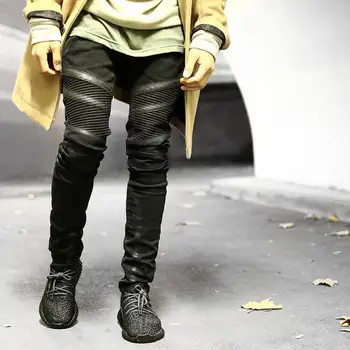 BIKER Personality Hole Skinny Ragged Jeans Kanye West Streetwear Washed To Do The Old Wear Broken Slim Ripped Jeans Mens Hip-Hop
BIKER Personality Hole Skinny Ragged Jeans Kanye West Streetwear Washed To Do The Old Wear Broken Slim Ripped Jeans Mens Hip-Hop