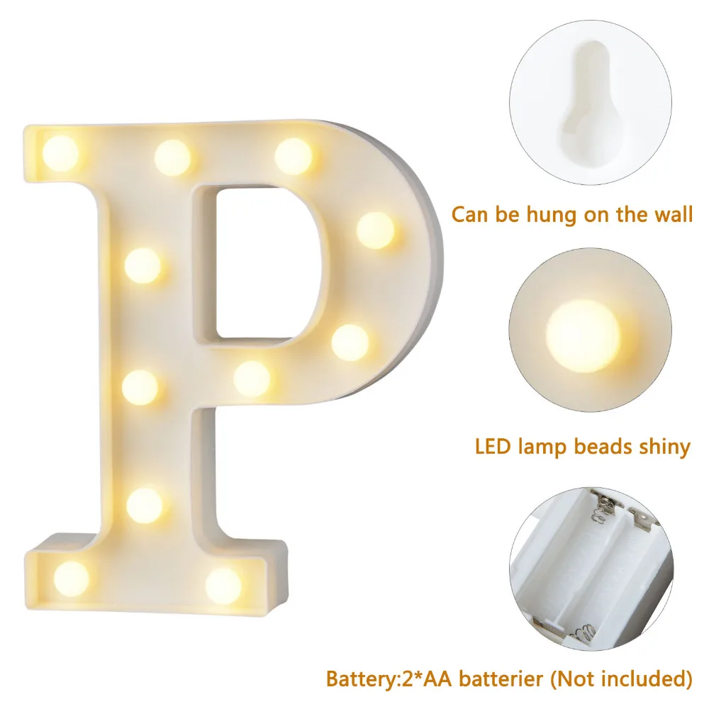 Warm White Alphabets DIY LED Holiday Lighting Letters N-Z Heart Symbol Plastic LED Lights Bedroom Wedding Party Festival Decor
Warm White Alphabets DIY LED Holiday Lighting Letters N-Z Heart Symbol Plastic LED Lights Bedroom Wedding Party Festival Decor