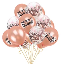 MMQWEC 15pcs She Said Yaaas I Do Rose Gold Balloon Team Bride Wedding Bridal Shower Favors Hen Bachelorette Party Decorations
MMQWEC 15pcs She Said Yaaas I Do Rose Gold Balloon Team Bride Wedding Bridal Shower Favors Hen Bachelorette Party Decorations