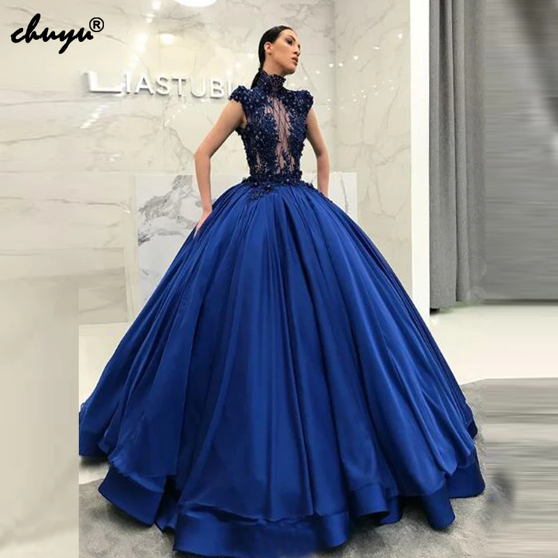 Ball Gown Evening Dresses Royal Blue 2019 Satin Illusion Lace Islamic Dubai Saudi Arabic Long Evening Gown Prom Dress
Ball Gown Evening Dresses Royal Blue 2019 Satin Illusion Lace Islamic Dubai Saudi Arabic Long Evening Gown Prom Dress