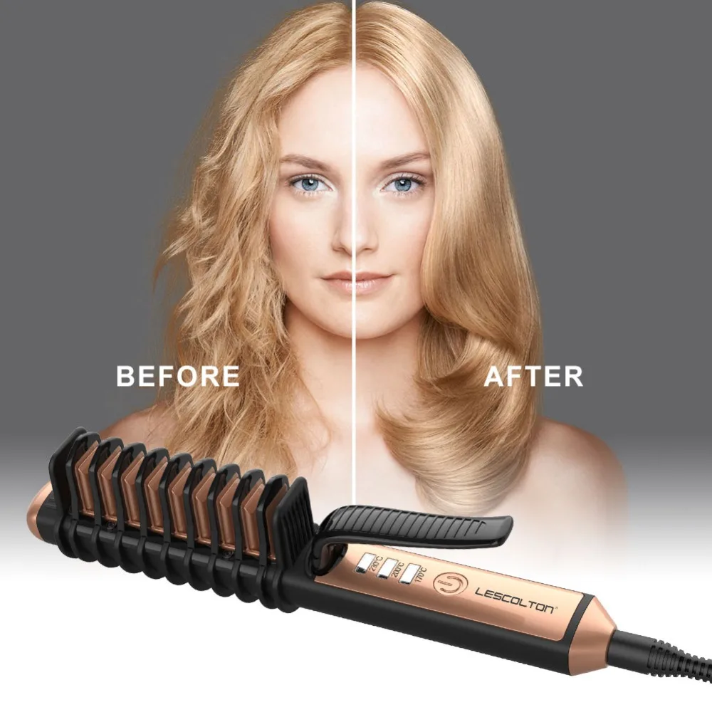 Hair Iron Hair Straightener Professional Fast Universal Voltage Ceramic Electric Hair Straightening Brush Straight Hair Comb
Hair Iron Hair Straightener Professional Fast Universal Voltage Ceramic Electric Hair Straightening Brush Straight Hair Comb