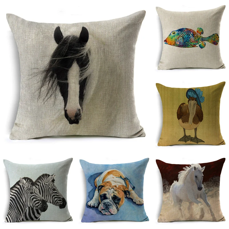Smiry artist running horse pattern pillow case zebra colorful fish printing linen cushion cover for sofa modern bedroom decor
Smiry artist running horse pattern pillow case zebra colorful fish printing linen cushion cover for sofa modern bedroom decor