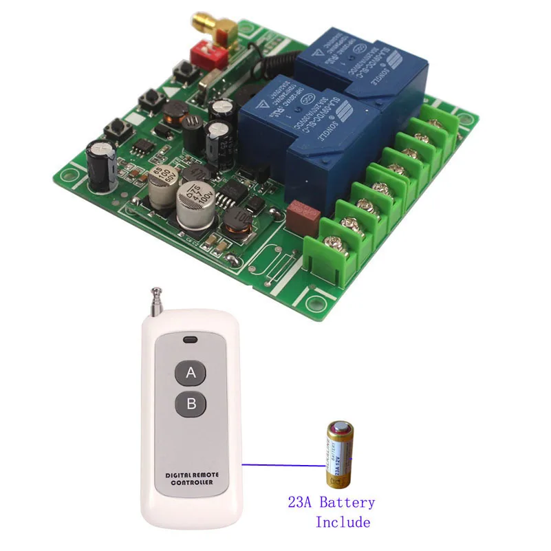 Wide Voltage 12V-48V 30A 2CH Wireless Control Switch Electric Door Gate System 12V 24V 48V Relay Switch (2-key/3 key Choice)
Wide Voltage 12V-48V 30A 2CH Wireless Control Switch Electric Door Gate System 12V 24V 48V Relay Switch (2-key/3 key Choice)
