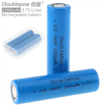 2pcs/lot Doublepow 18650 2200mAh 3.7V Li-ion Rechargeable Battery with Safety Relief Valve + Portable Battery Box
2pcs/lot Doublepow 18650 2200mAh 3.7V Li-ion Rechargeable Battery with Safety Relief Valve + Portable Battery Box