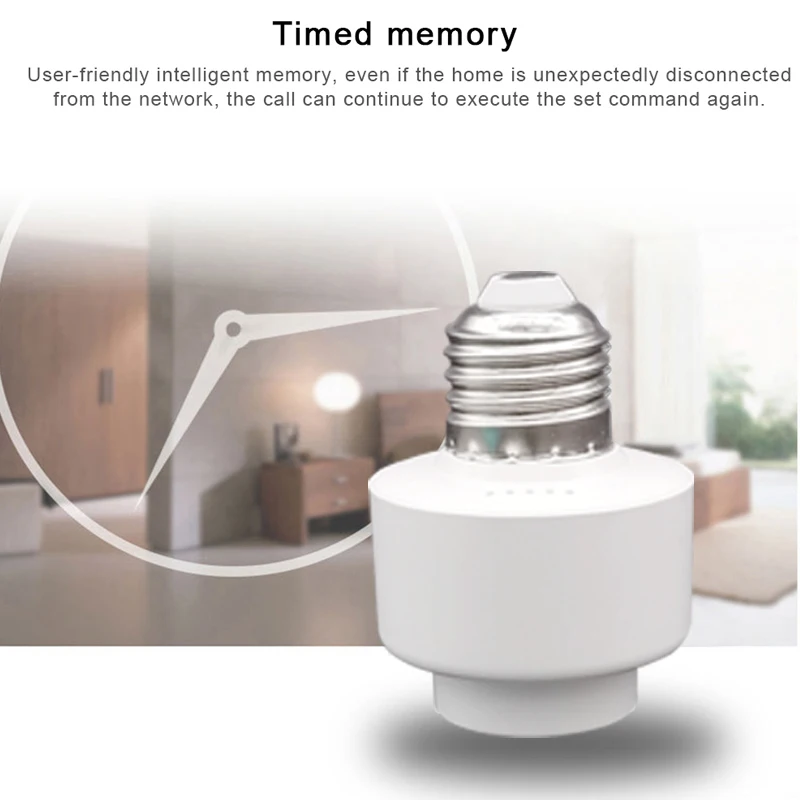 Wifi Wireless Smart Light Bulb Socket Screw Light Lamp Bulb Holder Cap Socket Support E27 E26 Home Use
Wifi Wireless Smart Light Bulb Socket Screw Light Lamp Bulb Holder Cap Socket Support E27 E26 Home Use