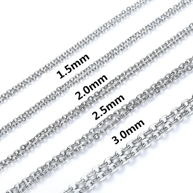 Simple Punk Stainless Steel Chain Necklace for Men Women Silver Tone Jewelry Fashion Mens Necklaces Chains 1.5/2/2.5/3mm
Simple Punk Stainless Steel Chain Necklace for Men Women Silver Tone Jewelry Fashion Mens Necklaces Chains 1.5/2/2.5/3mm
