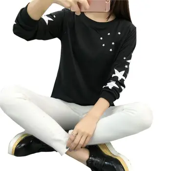 Women Autumn Winter Hoodie Embroidery Star Pattern Cotton Thick Velvet Warm Round Neck Long Sleeve Sweatshirts
Women Autumn Winter Hoodie Embroidery Star Pattern Cotton Thick Velvet Warm Round Neck Long Sleeve Sweatshirts