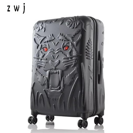 Tiger head printing rolling luggage spinner Suitcase trolley bag hardside luggage
Tiger head printing rolling luggage spinner Suitcase trolley bag hardside luggage