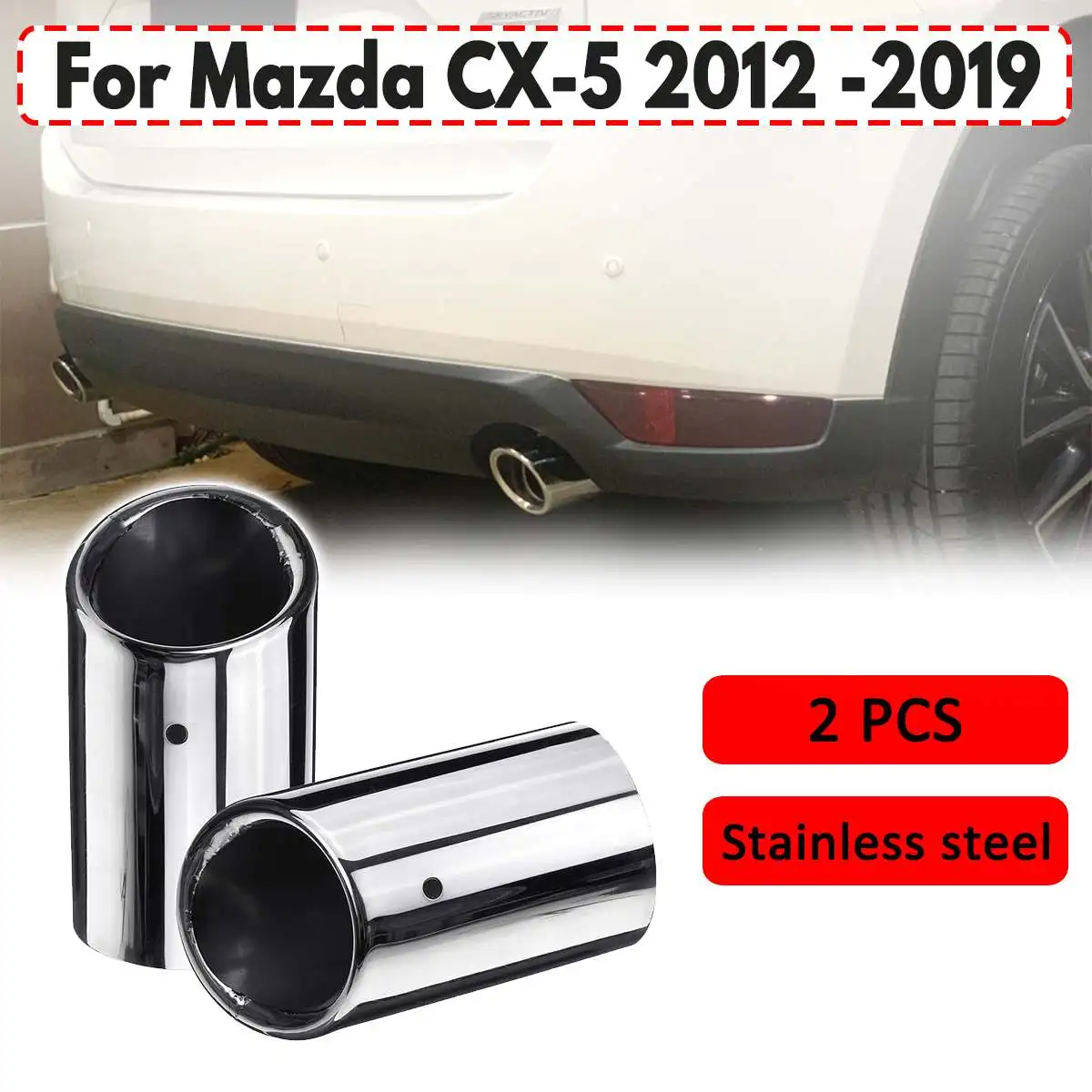 A Pair Sliver exhaust tip tail pipe muffler For Mazda CX-5 cx 5 cx5 kf 2012 2013 2014 2015 2016 2017 2018 2019 accessories
A Pair Sliver exhaust tip tail pipe muffler For Mazda CX-5 cx 5 cx5 kf 2012 2013 2014 2015 2016 2017 2018 2019 accessories