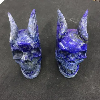 Unique crystal skull head hand carved natural laspis lazuli gemstone craft for Fengshui decoration JM
Unique crystal skull head hand carved natural laspis lazuli gemstone craft for Fengshui decoration JM