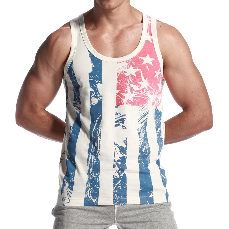 2016 Stylish Slim Vest Cotton Men's Tank Tops Star Print Striped Men Undershirts American Flag Tank Top Shirt Clothing
2016 Stylish Slim Vest Cotton Men's Tank Tops Star Print Striped Men Undershirts American Flag Tank Top Shirt Clothing
