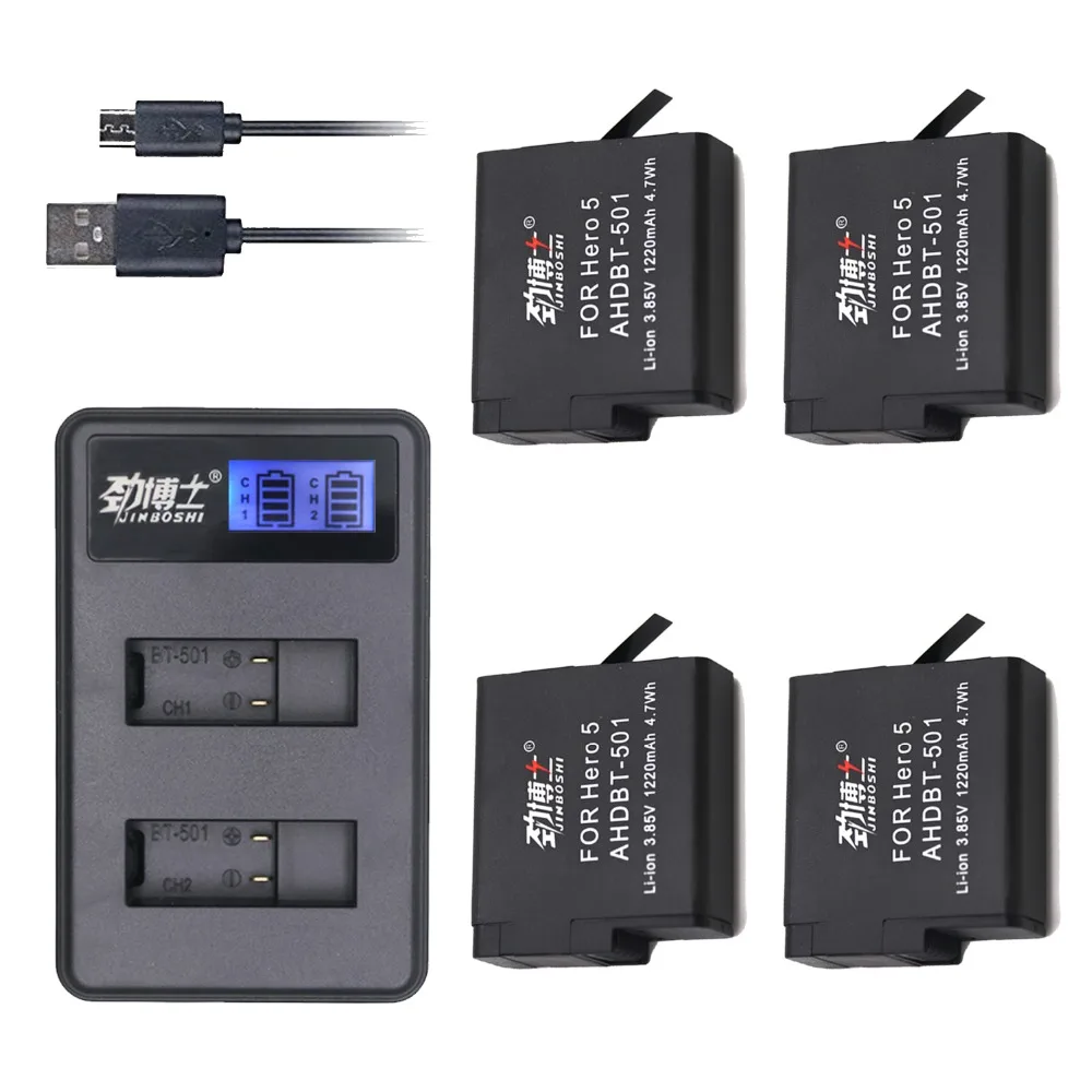 4x AHDBT-501 AHDBT501 Hero 5 Hero 6 battery for Gopro Hero 5+ USB Dual Charger For AHDBT 501 GoPro Hero 5 6 Camera battery
4x AHDBT-501 AHDBT501 Hero 5 Hero 6 battery for Gopro Hero 5+ USB Dual Charger For AHDBT 501 GoPro Hero 5 6 Camera battery