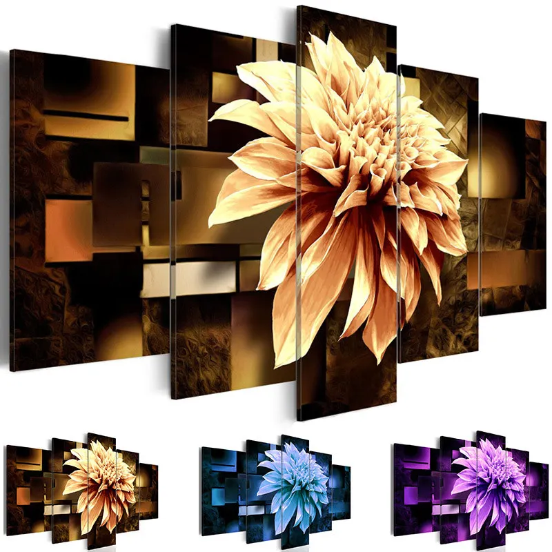 Modern Painting Canvas 5 Panels Beautiful Blossom Wall Art Flower Decorative Poster Modular Floral Picture Living Home Decor
Modern Painting Canvas 5 Panels Beautiful Blossom Wall Art Flower Decorative Poster Modular Floral Picture Living Home Decor