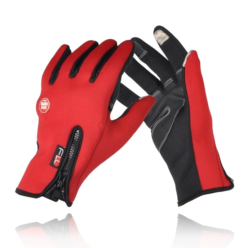 Image 2016 New Winter Outdoor Sports Men Women Slip resistant Windproof Hiking Running Gloves Thermal Fleece Cold proof Skiing Gloves