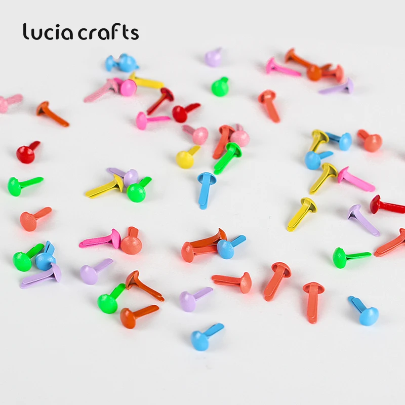 Lucia crafts 100pcs 4.5*8mm Random mixed Iron Brads Scrapbooking Embellishment Fastener Brads DIY Metal Craft Supplies G0935
Lucia crafts 100pcs 4.5*8mm Random mixed Iron Brads Scrapbooking Embellishment Fastener Brads DIY Metal Craft Supplies G0935