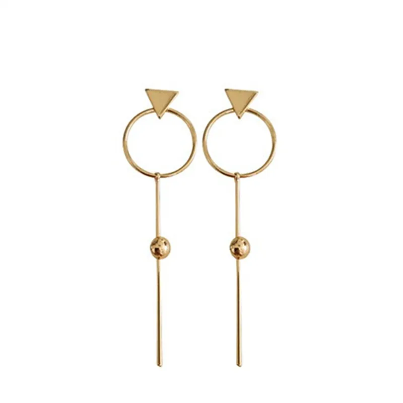 Fashion female geometric triangle earrings Circular earrings Long round metal Retro earring ornaments
Fashion female geometric triangle earrings Circular earrings Long round metal Retro earring ornaments