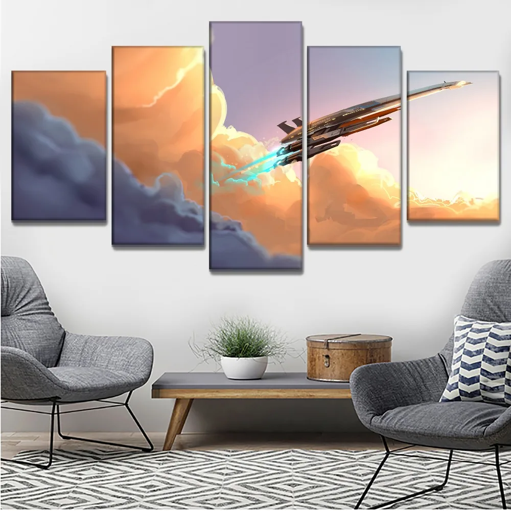 Wall Artwork Decor Boy Room One Set Modular Combinatorial Style 5 Piece Mass Effect Normandy SR-2 Canvas Painting Print Type
Wall Artwork Decor Boy Room One Set Modular Combinatorial Style 5 Piece Mass Effect Normandy SR-2 Canvas Painting Print Type