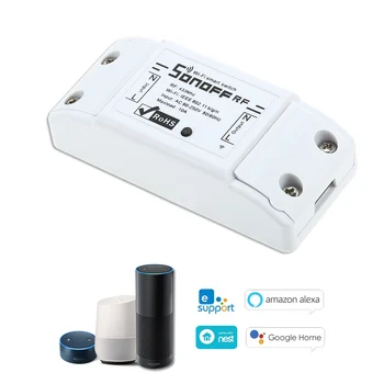 Sonoff RF WiFi Smart Switch Remote Controller DIY Wireless Smart Home Automation Module for Google Alexa 10A 220V 433Mhz Switch
Sonoff RF WiFi Smart Switch Remote Controller DIY Wireless Smart Home Automation Module for Google Alexa 10A 220V 433Mhz Switch