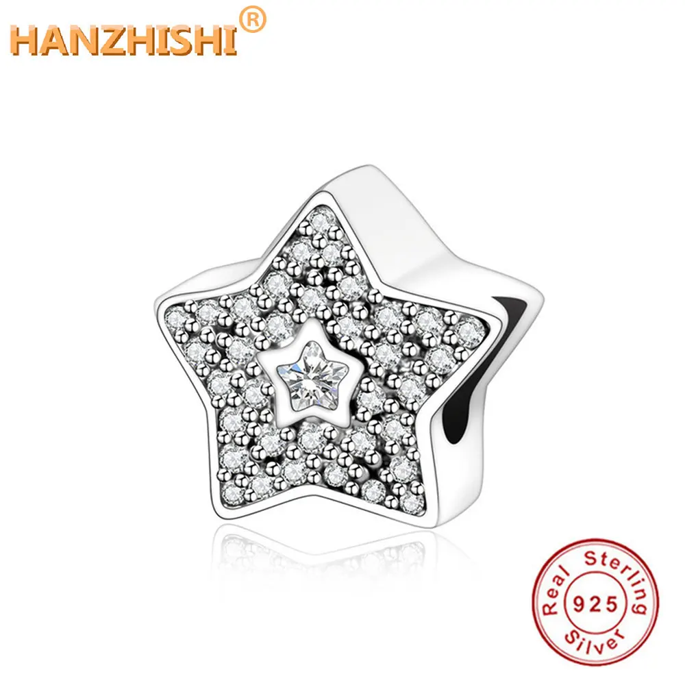 925 Sterling Silver Beads Wishing Star Charm With Clear Cubic Zirconia Fit Pandora Bracelet DIY Jewelry Making Accessories 2017
925 Sterling Silver Beads Wishing Star Charm With Clear Cubic Zirconia Fit Pandora Bracelet DIY Jewelry Making Accessories 2017