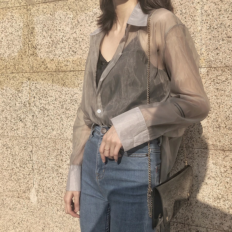 Transparent Loose Shirt Women Summer Kimono Cardigan Harajuku Korean Fashion Clothing Chiffon Womens Tops And Blouses 50H0094
Transparent Loose Shirt Women Summer Kimono Cardigan Harajuku Korean Fashion Clothing Chiffon Womens Tops And Blouses 50H0094