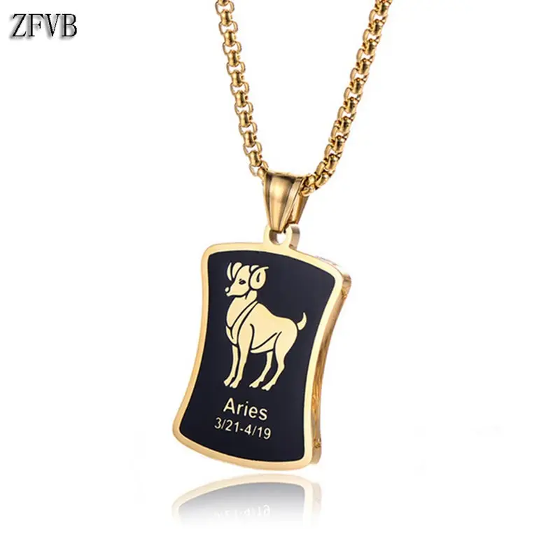 ZFVB Aries Taurus Gemini Cancer Leo Virgo Libra Scorpio Pisces Aquarius 12 Constellations Necklaces Stainless steel Pendants Men
ZFVB Aries Taurus Gemini Cancer Leo Virgo Libra Scorpio Pisces Aquarius 12 Constellations Necklaces Stainless steel Pendants Men