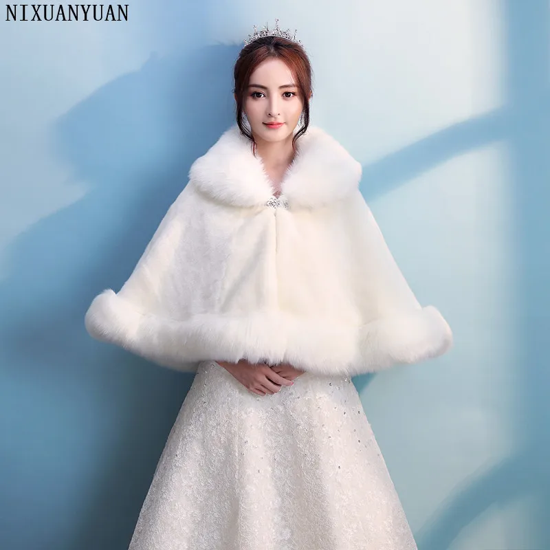 Hot Sale Elegant Ivory Faux Fur Wedding Wrap Shawl Warm Winter Cloak Wedding Women Shawls Bridal Wedding Evening Bolero Wraps
Hot Sale Elegant Ivory Faux Fur Wedding Wrap Shawl Warm Winter Cloak Wedding Women Shawls Bridal Wedding Evening Bolero Wraps