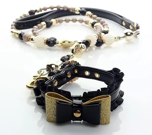 1pcs dogs cats fashion bowknot collar pearl lead set supplies doggy collars leash suit pet dog products pets accessories S M L
1pcs dogs cats fashion bowknot collar pearl lead set supplies doggy collars leash suit pet dog products pets accessories S M L