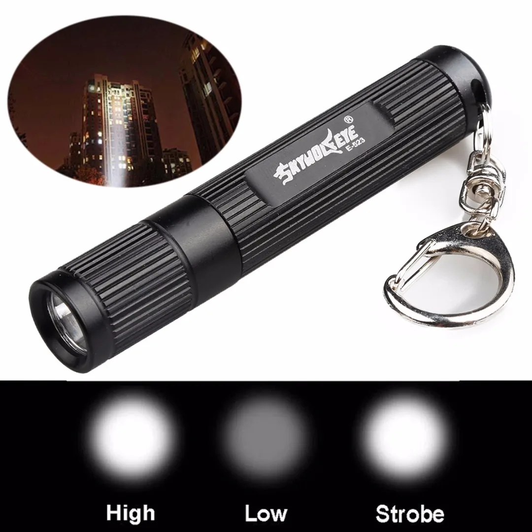 2019 New Black  Mini Super Bright 3000LM LED Flashlight Zoomable Pocket Torch 3 Mode Penlight