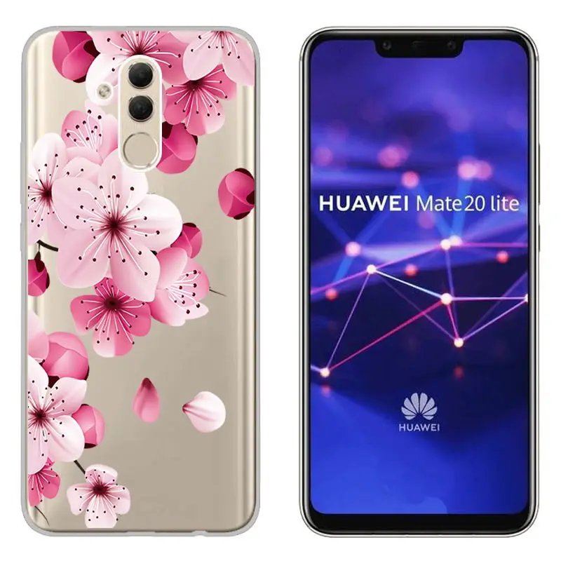 Clear Patterned Slim Soft Rubber Silicone Case Cover sFor Huawei Mate 20 Lite Ultra Thin Capa Coque For Huawei Mate 20 Lite Case (7)