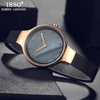 IBSO Women Quartz Watches 7mm Rose Gold Case Wrist Luxury Female Hours Clock Fashion Montre Femme Quartz Watch Relogio Feminino
IBSO Women Quartz Watches 7mm Rose Gold Case Wrist Luxury Female Hours Clock Fashion Montre Femme Quartz Watch Relogio Feminino