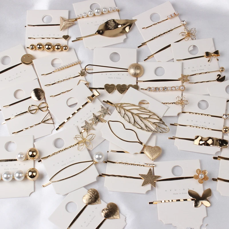 HZ 2019 Korean Style New Hair Grip Lovely Metal Imitation Pearl Geometric Hair clips Hair Accessories for Women Party Wedding
HZ 2019 Korean Style New Hair Grip Lovely Metal Imitation Pearl Geometric Hair clips Hair Accessories for Women Party Wedding