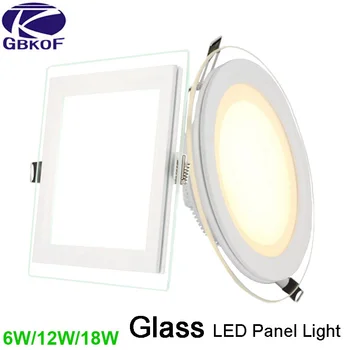 6W 12W 18W Glass led Ceiling Recessed panel Light Painel lamp home decoration round square Led Panel Downlight Cold/Warm White 
6W 12W 18W Glass led Ceiling Recessed panel Light Painel lamp home decoration round square Led Panel Downlight Cold/Warm White