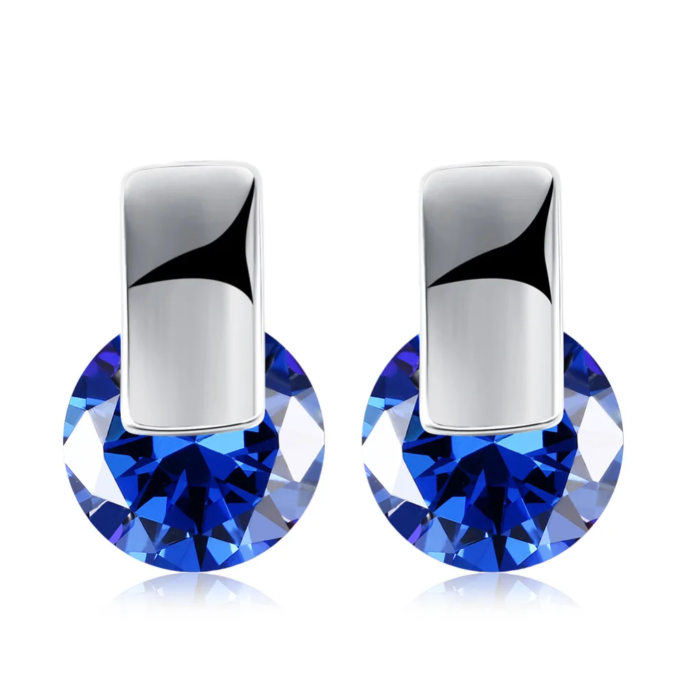 Marcatsa Luxury blue Austria Crystal Cubic Zircon Earring silver Smooth copper Statement stud Earrings for women engagement gift
Marcatsa Luxury blue Austria Crystal Cubic Zircon Earring silver Smooth copper Statement stud Earrings for women engagement gift
