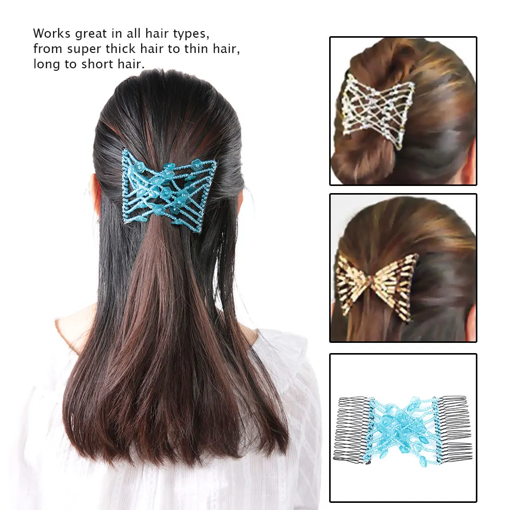 2019 Women Magic Elasticity Hair Comb Cip Ladies Party Hair