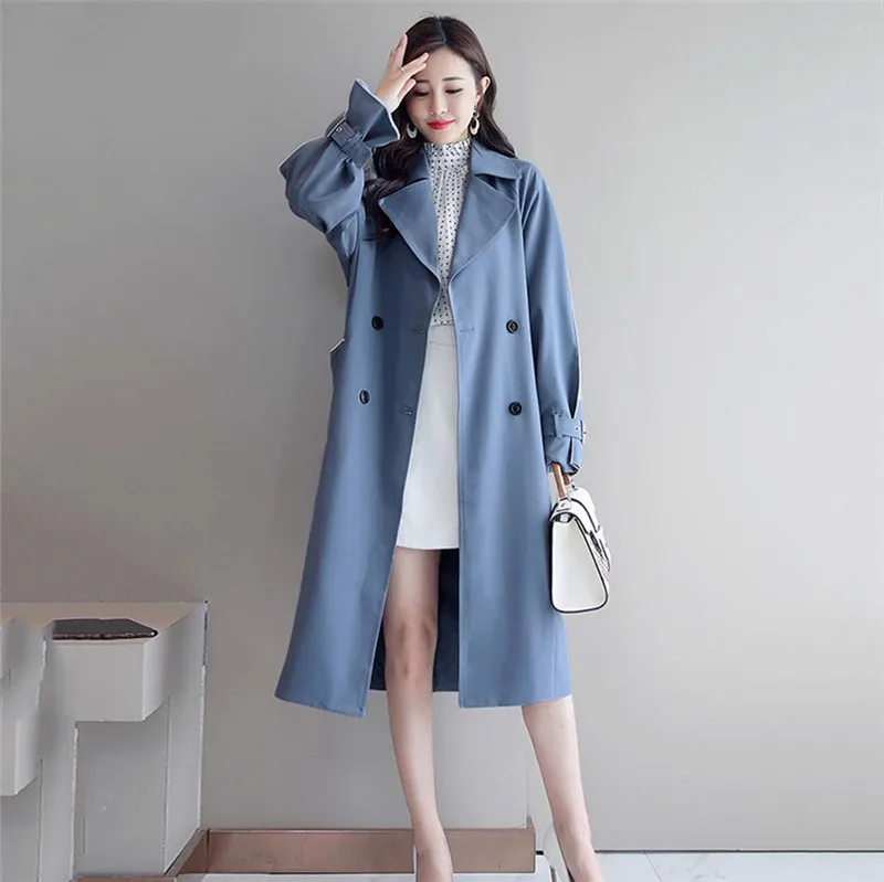 2019 New fashion Long Windbreaker Female Spring Autumn Korean Loose Tie Belt Waist Thin Trench Coat For Women X349
2019 New fashion Long Windbreaker Female Spring Autumn Korean Loose Tie Belt Waist Thin Trench Coat For Women X349