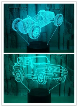 3D Visual LED Racing Car Night Light Gradient Off-road Vehicle Car Bedside Bedroom Table Lamp Support USB Child's Toys Gifts
3D Visual LED Racing Car Night Light Gradient Off-road Vehicle Car Bedside Bedroom Table Lamp Support USB Child's Toys Gifts