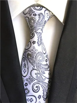 SCST Brand Gravata New 8cm Slim Men's Neckties White Paisley Print Mens Wedding Neck Tie Silk Ties For Men Tie Silver Gift A033
SCST Brand Gravata New 8cm Slim Men's Neckties White Paisley Print Mens Wedding Neck Tie Silk Ties For Men Tie Silver Gift A033