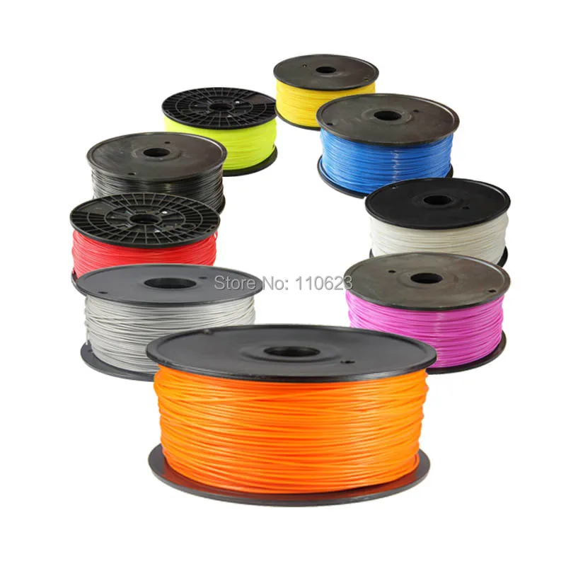 

Full colors 3d printer filaments PLA 1.75mm Plastic Rubber Consumables Material MakerBot/RepRap/UP/Mendel 1KG