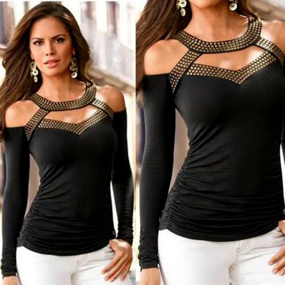 Sexy Women's Blouse Long Sleeve Off Shoulder Plus Size Feminino Top Shirt Blouse Off Black Blusas Mujer De Moda 2018
Sexy Women's Blouse Long Sleeve Off Shoulder Plus Size Feminino Top Shirt Blouse Off Black Blusas Mujer De Moda 2018