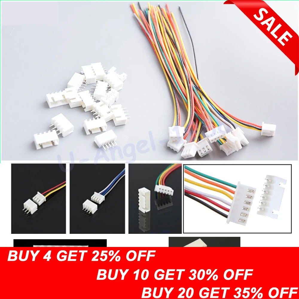 10 Pairs/lot 150mm RC lipo battery balance charger plug 2S1P 3S1P 4S1P 5S1P 6S1P 7S1P Wire Line Cable with male and female plug 
10 Pairs/lot 150mm RC lipo battery balance charger plug 2S1P 3S1P 4S1P 5S1P 6S1P 7S1P Wire Line Cable with male and female plug