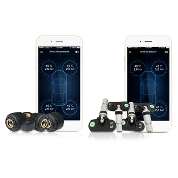 Car Bluetooth TPMS TP630 TPMS Tire Pressure PSI BAR Temperature Alarm System With 4 Sensors For IOS for iPhone Android
Car Bluetooth TPMS TP630 TPMS Tire Pressure PSI BAR Temperature Alarm System With 4 Sensors For IOS for iPhone Android