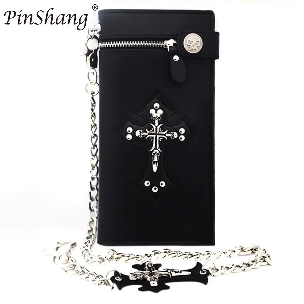 PinShang Stylish Men Retro Metal Skull Cross Long-Style Leisure Business Wallet Money Clip with Chain NEW HOT ZK28
PinShang Stylish Men Retro Metal Skull Cross Long-Style Leisure Business Wallet Money Clip with Chain NEW HOT ZK28