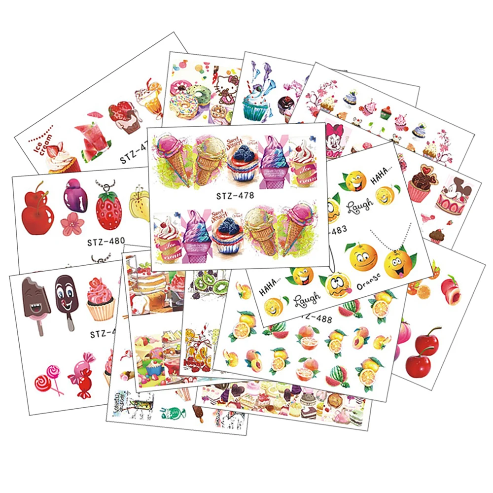 Nail Sticker Sweets Cake/Ice Cream/Drink/Fruit Colorful Decals Water Temporary Tattoo Manicure Nail Summer Cool Tips 1pc
Nail Sticker Sweets Cake/Ice Cream/Drink/Fruit Colorful Decals Water Temporary Tattoo Manicure Nail Summer Cool Tips 1pc