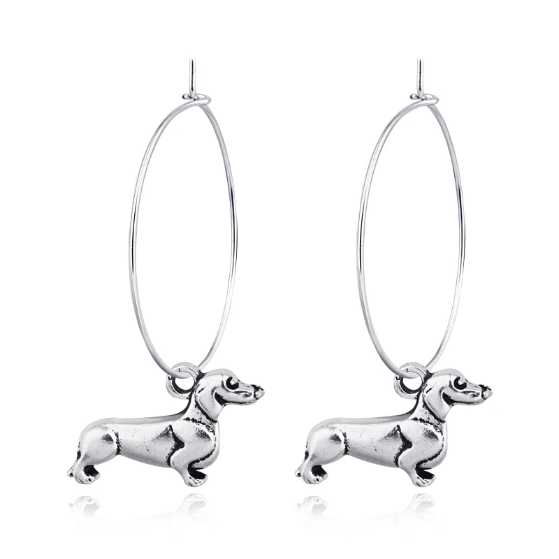 1pair Cute Small Dog Pendant Hoop Earrings For Women Funny Silver Color Short leg Dog Round Earring Chic Ear Hoop Jewelry E545-4
1pair Cute Small Dog Pendant Hoop Earrings For Women Funny Silver Color Short leg Dog Round Earring Chic Ear Hoop Jewelry E545-4