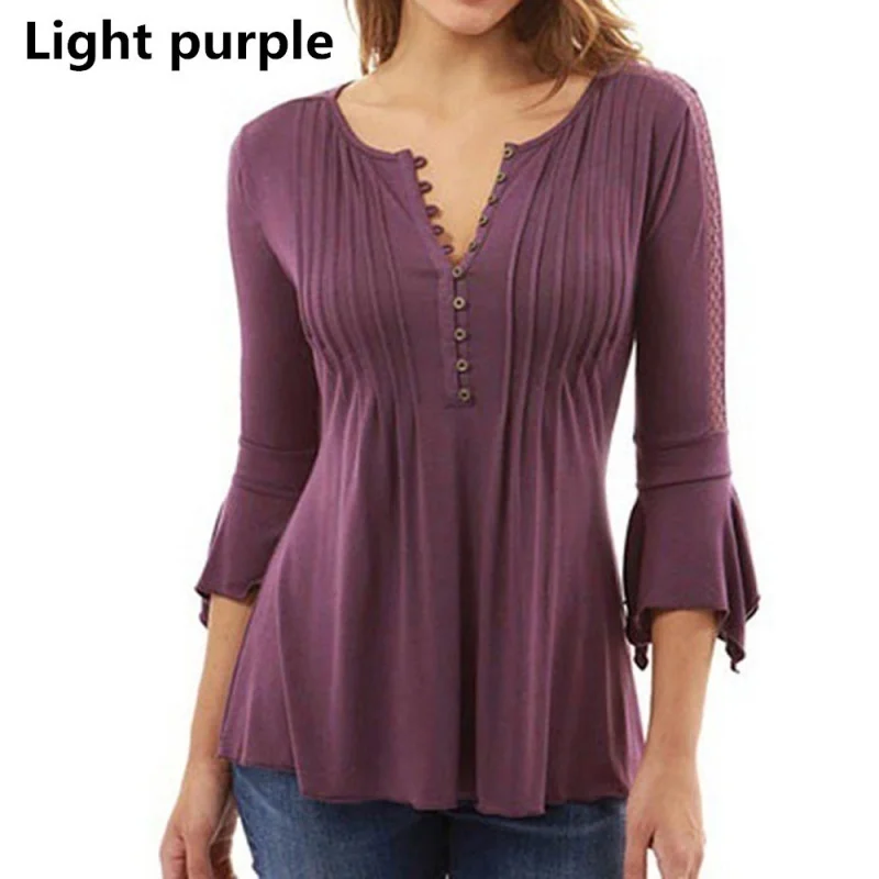 Fashion Women Casual Sexy Blouse Chiffon Deep V Neck Button Slim Waist Long Sleeves Festivals Classics Comfort Shirt Tops
Fashion Women Casual Sexy Blouse Chiffon Deep V Neck Button Slim Waist Long Sleeves Festivals Classics Comfort Shirt Tops