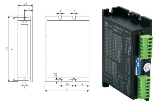 Two phase hybrid stepping motor driver dsp control 24-40v 0.4-2.2A 25600 segments 2MHZ pul inputi
Two phase hybrid stepping motor driver dsp control 24-40v 0.4-2.2A 25600 segments 2MHZ pul inputi