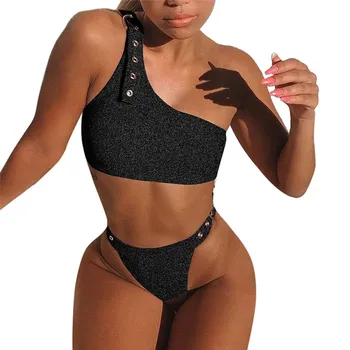 Ladies lock hole solid color swimsuit split off shoulder backless Sexy Push up Padded Bra bearwear Swimwear Set 40mr12
Ladies lock hole solid color swimsuit split off shoulder backless Sexy Push up Padded Bra bearwear Swimwear Set 40mr12